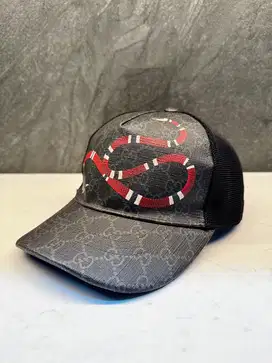 Gucci KingSnake print GG Supreme Baseball hat size M 100% original
