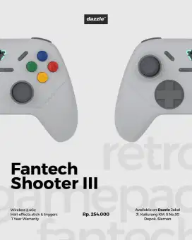 GAMEPAD FANTECH WGP13S HITAM DAN PUTIH ONLY GARANSI 1 TAHUN