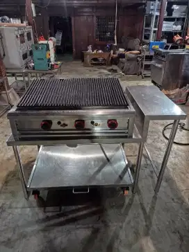 Grill batu lava include meja UK 130×70×90