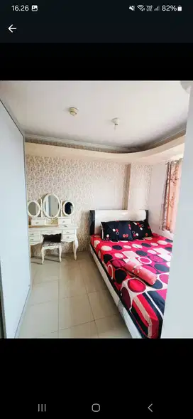 Apartemen type 2 kamar furnish tower Alamnda view pool