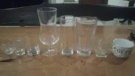 Jual murah gelas + cangkir berbagai ukuran