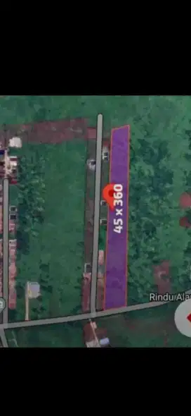 Tanah tepi jalan sepakat 2 untan ukuran 45 x 360