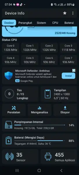 Samsung A51 Ram 8 internal 256