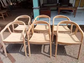 Kursi teras kursi cafe ropan bahan kayu jati ready stock mentahan