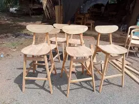 Kursi teras kursi cafe ropan bahan kayu jati ready stock mentahan