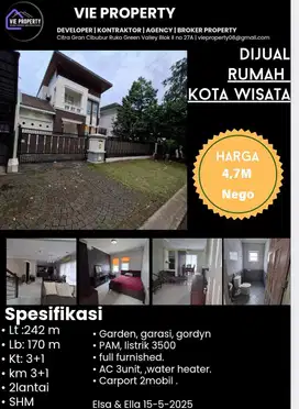 Kota wisata, Cibubur, terlengkap,luas, harga terbaik