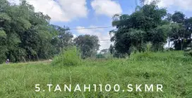 Dijual tanah matang pinggir jalan lokasi bagus strategis luas