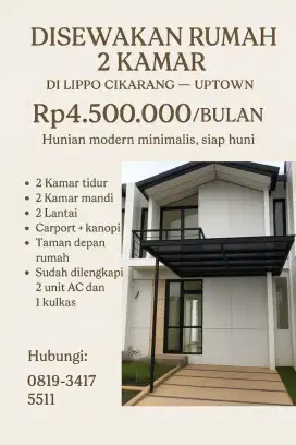 Hunian Modern, Nyaman & Siap Huni di Lippo Cikarang – Uptown!