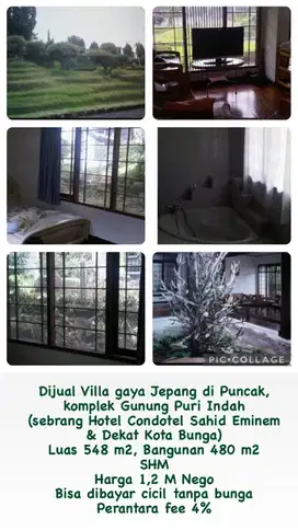 Dijual murah villa di puncak bogor