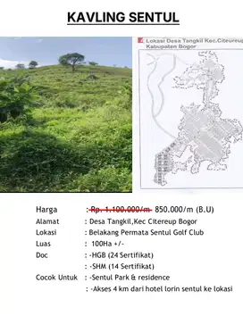 Dijual Cepat BU Kavling Sentul Belakang Sentul Golf Club Bogor