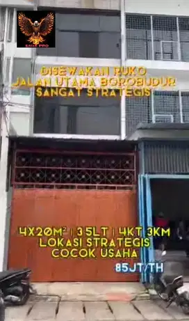 DISEWAKAN RUKO JALAN RAYA BOROBUDUR JELAMBAR 