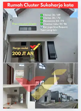 RUMAH  CLUSTER SCANDINAVIAN AREA SUKOHARJO KOTA