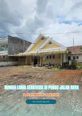 Rumah Lama Nol Jalan cocok untuk usaha di Raya Dieng Malang