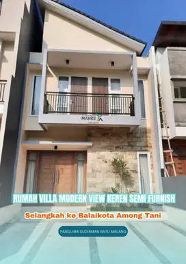 Rumah villa view cakep di pusat kota Batu Malang