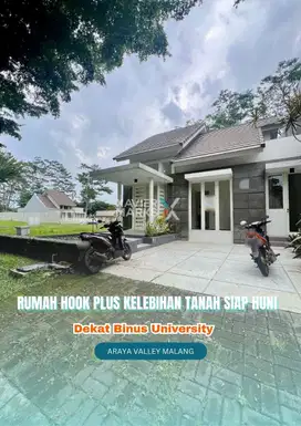 Rumah hook plus kelebihan tanah di Araya Blimbing Malang