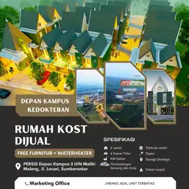 dijual rumah kos persis depan kampus uin akses mobil