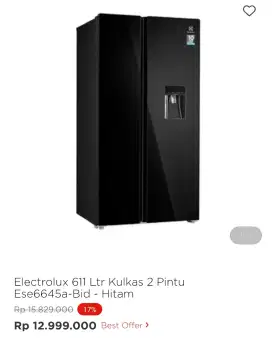KULKAS SBS 2 PINTU ELECTROLUX ESE6645A-BID 611 LTR