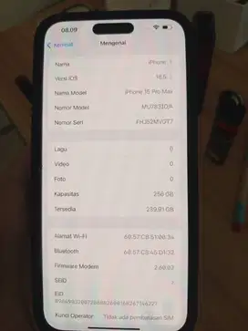Jual Iphone 15 Promax 256gb Ex IBox
