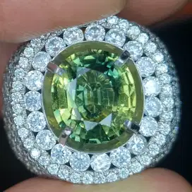 Fancy Sapphire Silver Microsetting