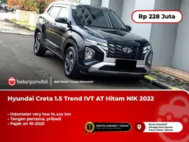 [ LOW KM 14RB ] Hyundai Creta 1.5 Trend IVT AT Hitam 2022/2023
