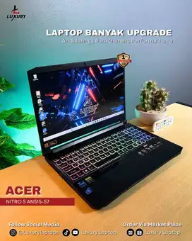 LAPTOP GAMING ACER NITRO 5 AN515-57 CORE I7 RTX 3050 RAM SSD SECOND