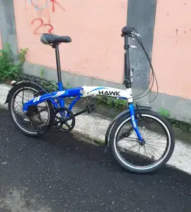 Jual sepeda lipat hawk uk 20 speed 7