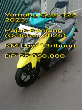 Gear 2023. Pajak Panjang.KM Low. Standar. Mulus. BanOK. Cash/Kredit/TT