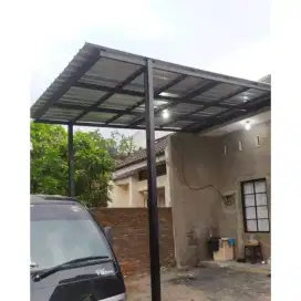 Kanopi carport Teres minimalis mewah atap alderon upvc