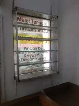 Etalase tempel bisa tukar etalase meja unt warung nasi