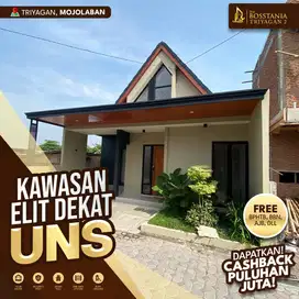 Perumahan Eksklusif 1 Lantai, Dekat Tol, UNS, Promo Gratis SHM dll