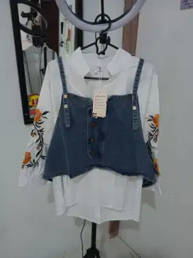 Kemeja wanita vest jeans