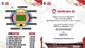 Tiket Timnas Indonesia kategori Premium ada 2 tiket