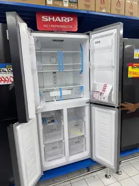 Kulkas Sharp 4pintu. Inverter. Bisa cicilan tanpa kartu kredit