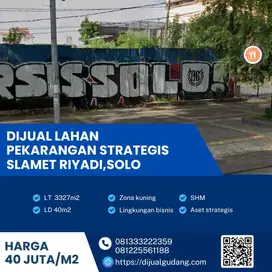 Dijual Tanah Komersial di Solo Slamet Riyadi 3327m²