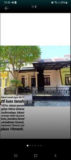 Rumah dijual perumahan griya reksa wisesa