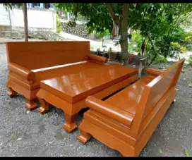 Meja tamu full Kayu jati asli
