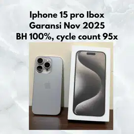 Iphone 15 Pro ibox 16 BH 100% Garansi Panjang