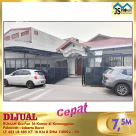 DIJUAL RUMAH Kost²an 16 Kamar di Kemanggisan Palmerah Jakarta Barat-FN