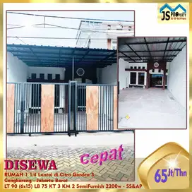 DISEWA RUMAH 1 1/4 Lantai di Citra Garden 3 Cengkareng JakBar - SS&AP