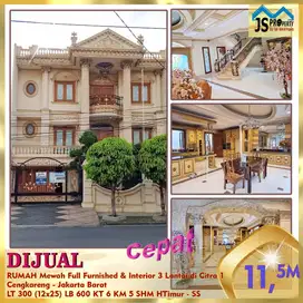 DIJUAL RUMAH Mewah Full Furnished & Interior di Citra 1 - SS