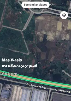 DIJUAL Lahan untuk Industri di Pinggir Jalan Tol Cikupa, Tangerang