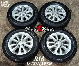 Jual velg + ban mobil oem rush r16 5x114,3 innova terios grandmax dll