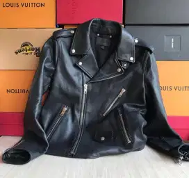 Leather jacket mens coach jaket kulit