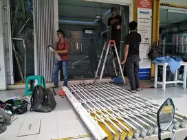 Rolling door folding gate bambu apus