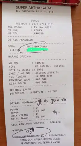 Jual tebus handphone Infinix note 12 ram 8/256 GB