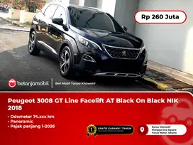 [ PANORAMIC ] Peugeot 3008 GT Line Facelift AT Black On Black 2018