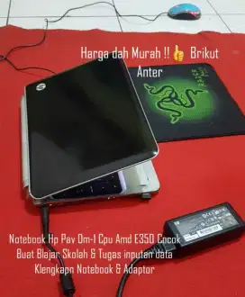 Laptop / Notebook Hp Pav Dm-1 Amd E 350  Ram 4gb sdh Ddr3 Siap pakai