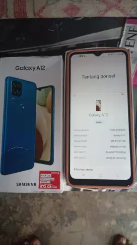 Samsung galaxy A12 ram 6+6 serta internal 128 dengan baterai 5000mah