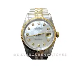 Rolex Men 18KSS Pearl Diamonds