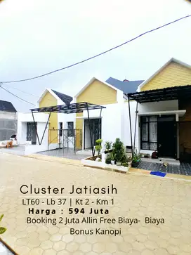 Rumah cluster terhitz di jatiasih, harga murah sudah free biaya-biaya